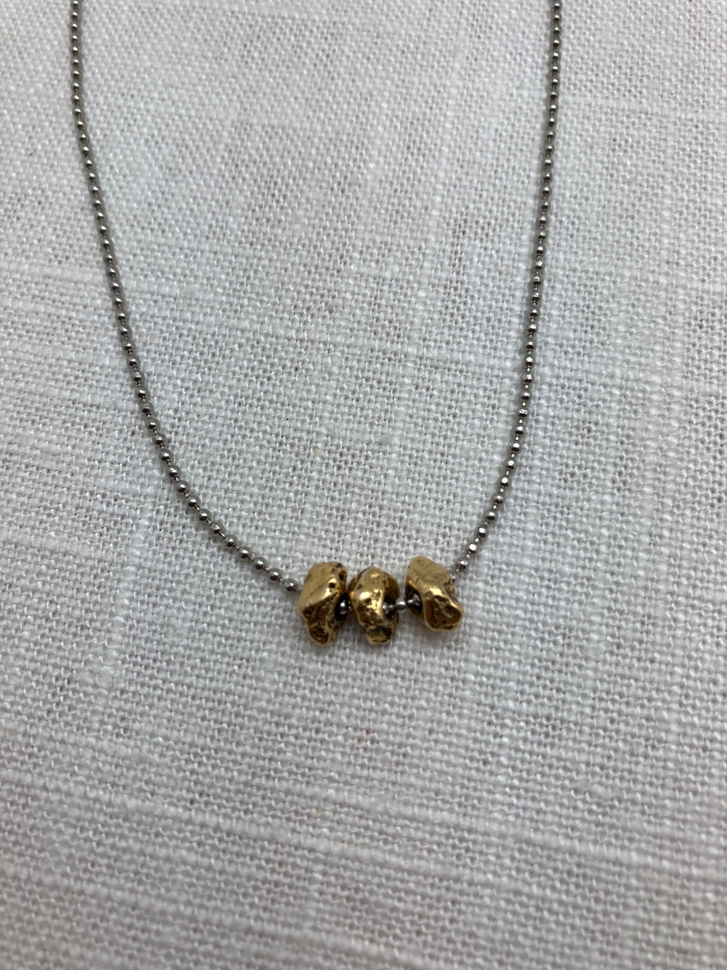 Mixed Metal Nugget Choker