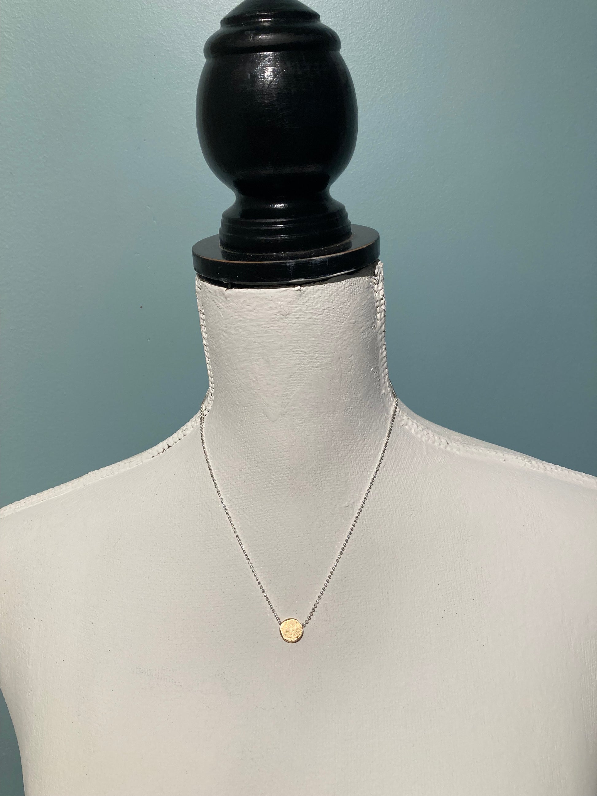simple gold bead necklace