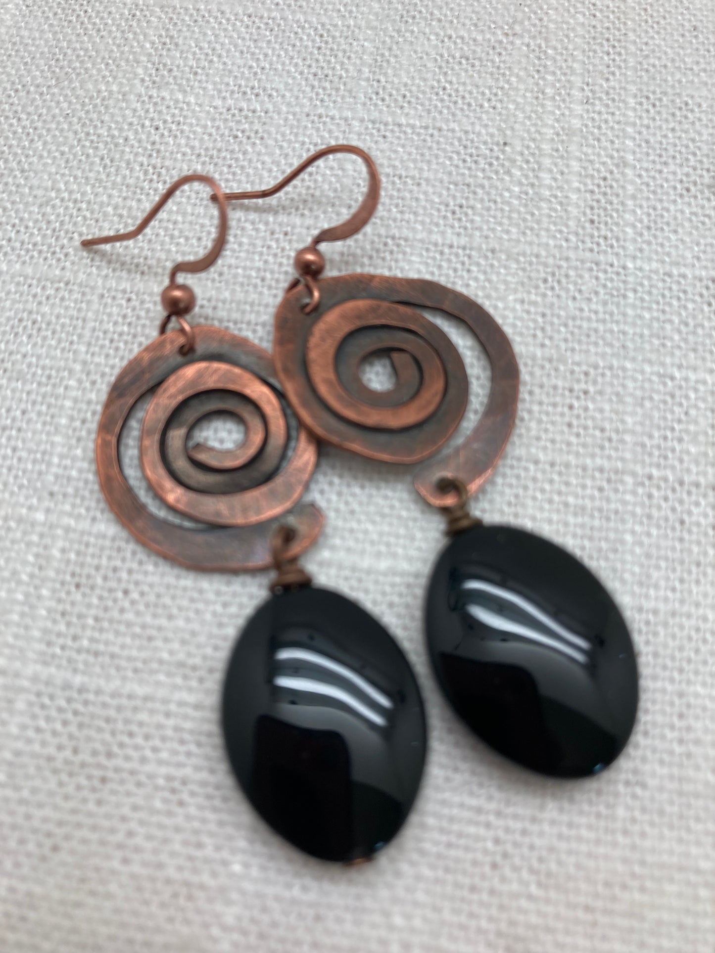 Copper Swirl earrings