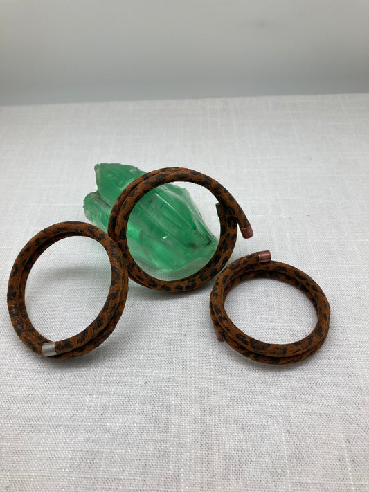 Leopard slip on bracelet