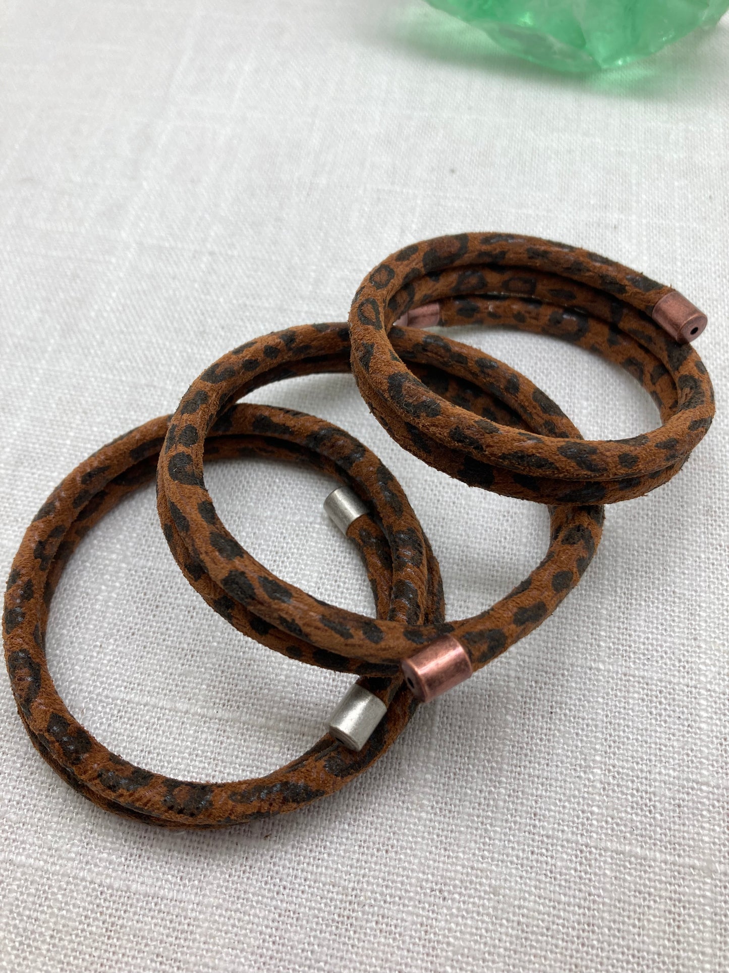 Leopard slip on bracelet