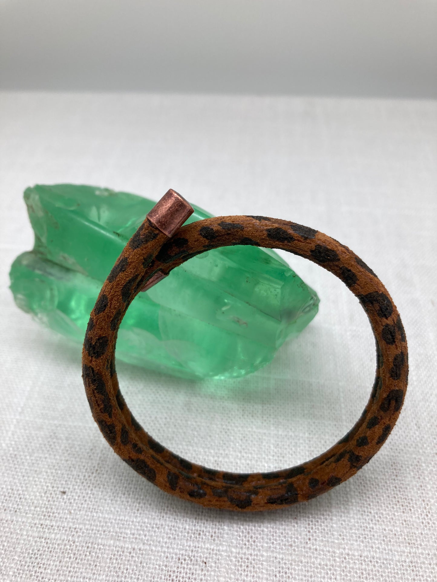 Leopard slip on bracelet