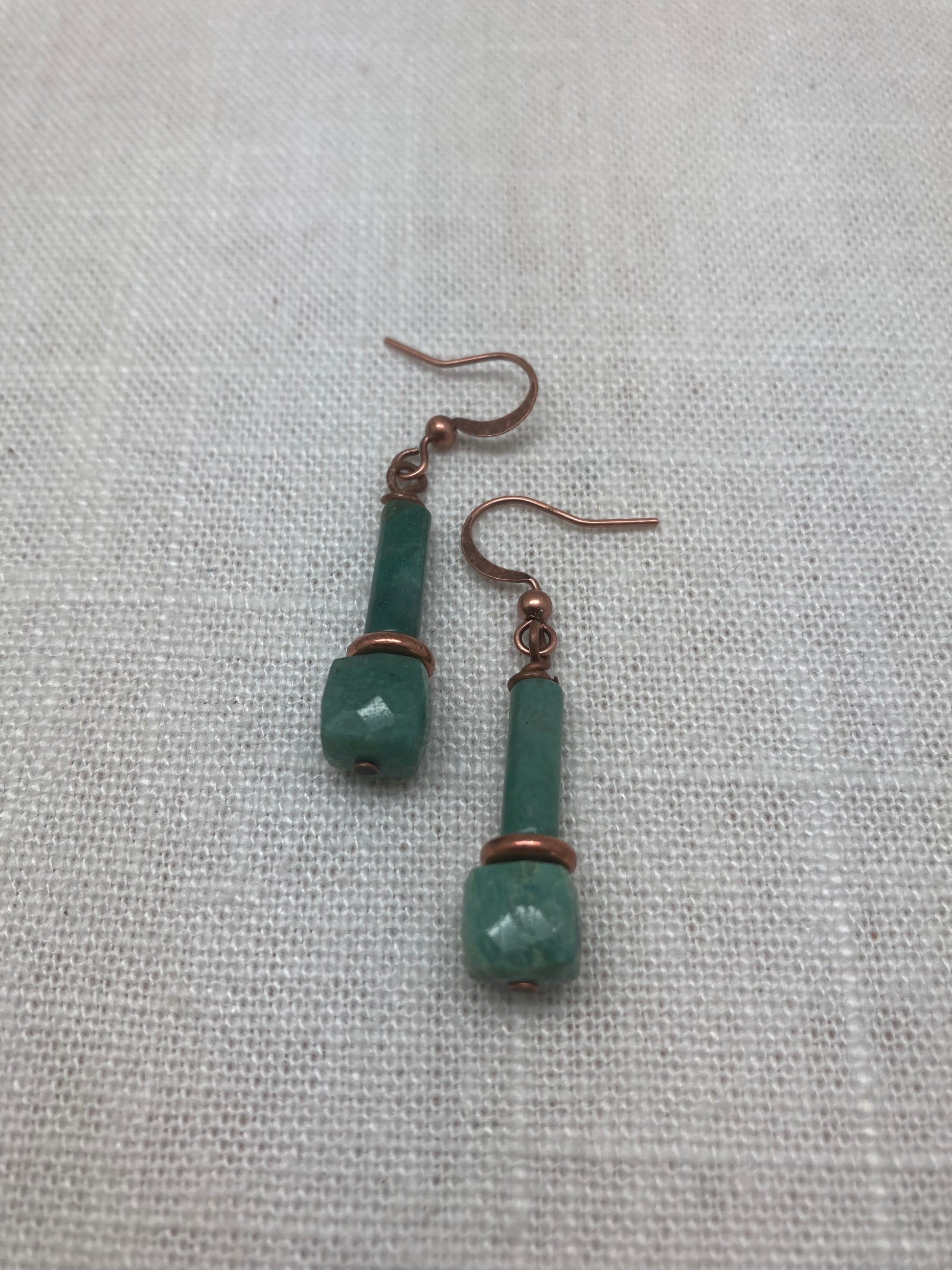 green amazonite earrings