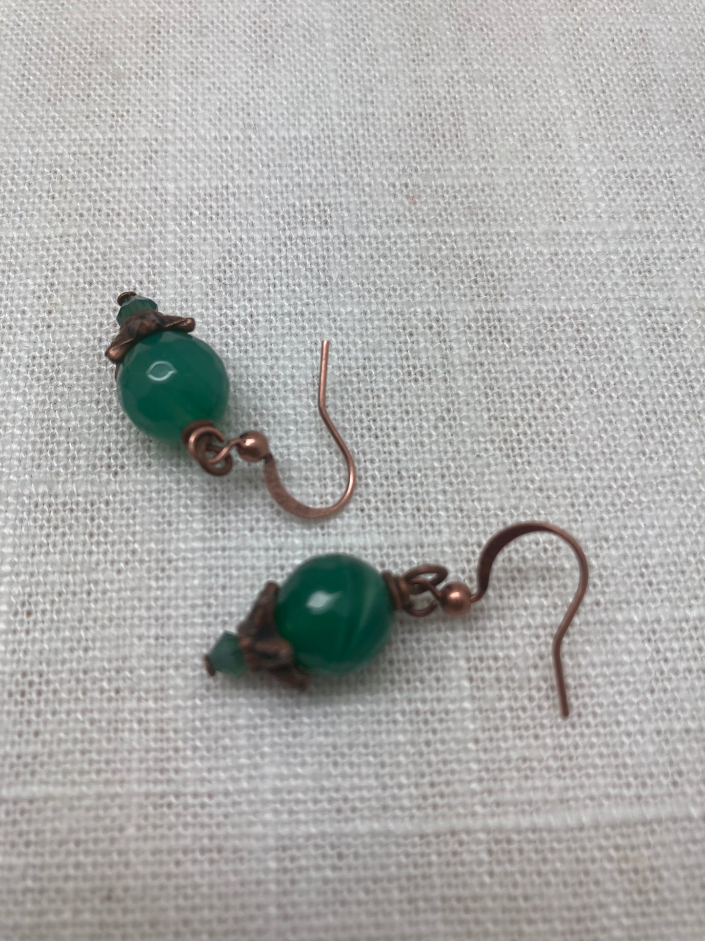 rounded amazonite earrings