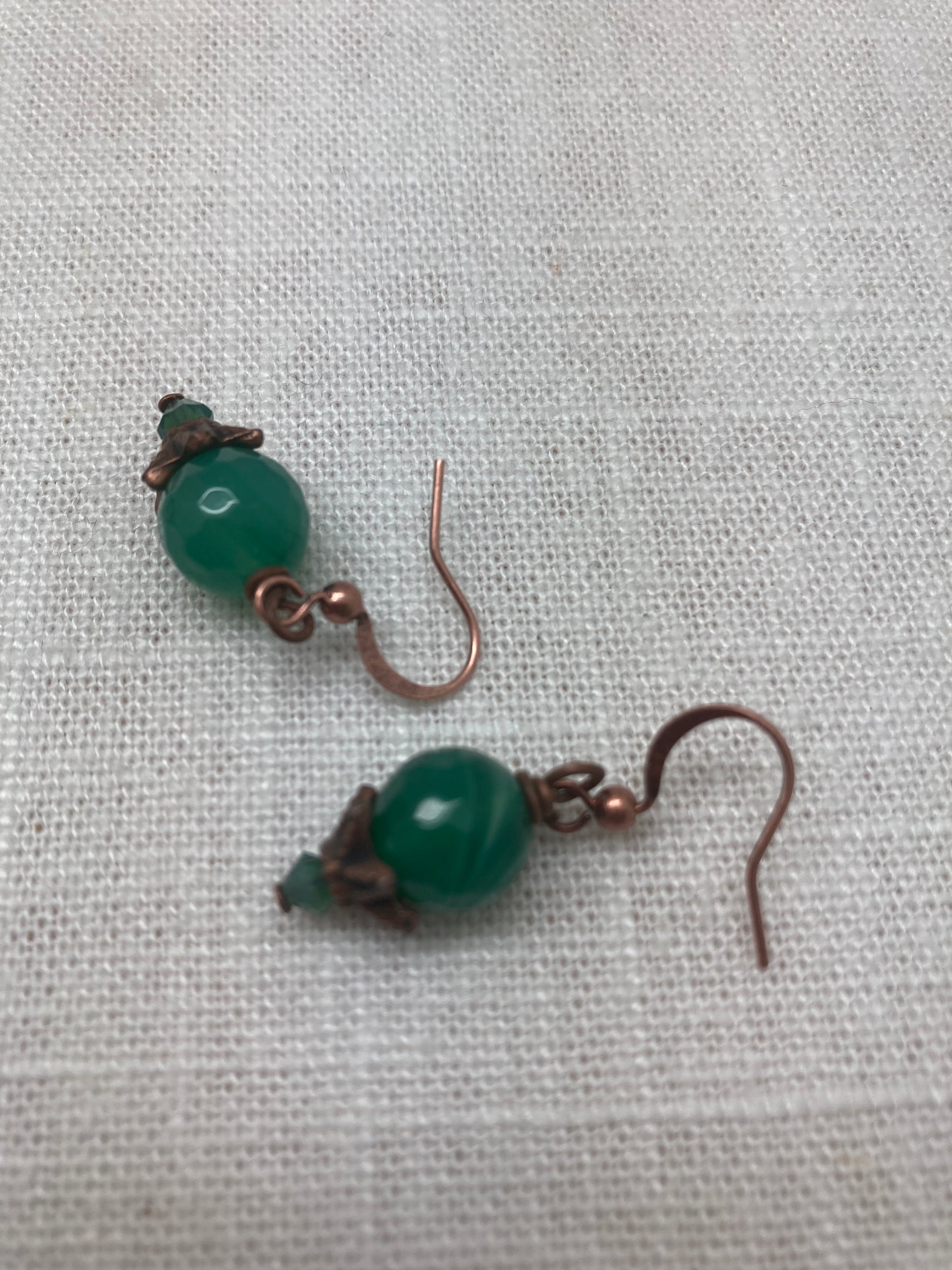 rounded amazonite earrings