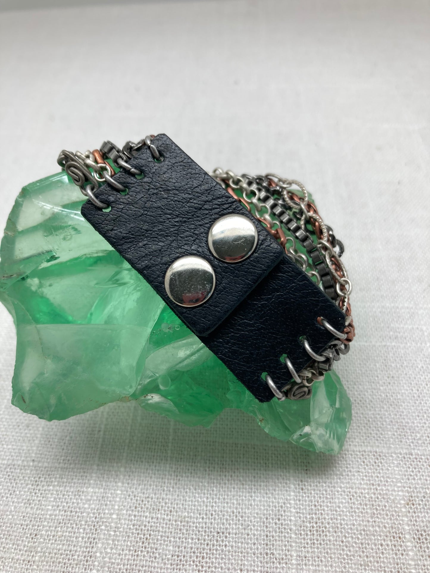 Leather Snap Destash Bracelet