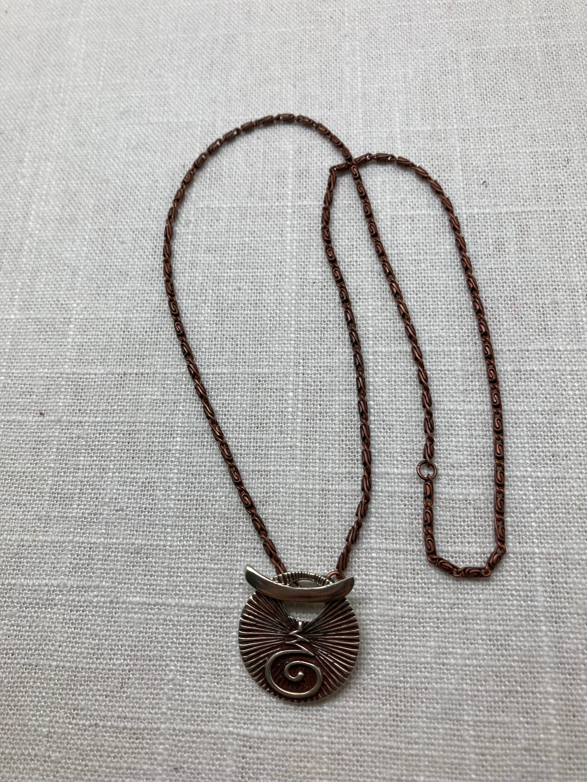 unique metallic necklace