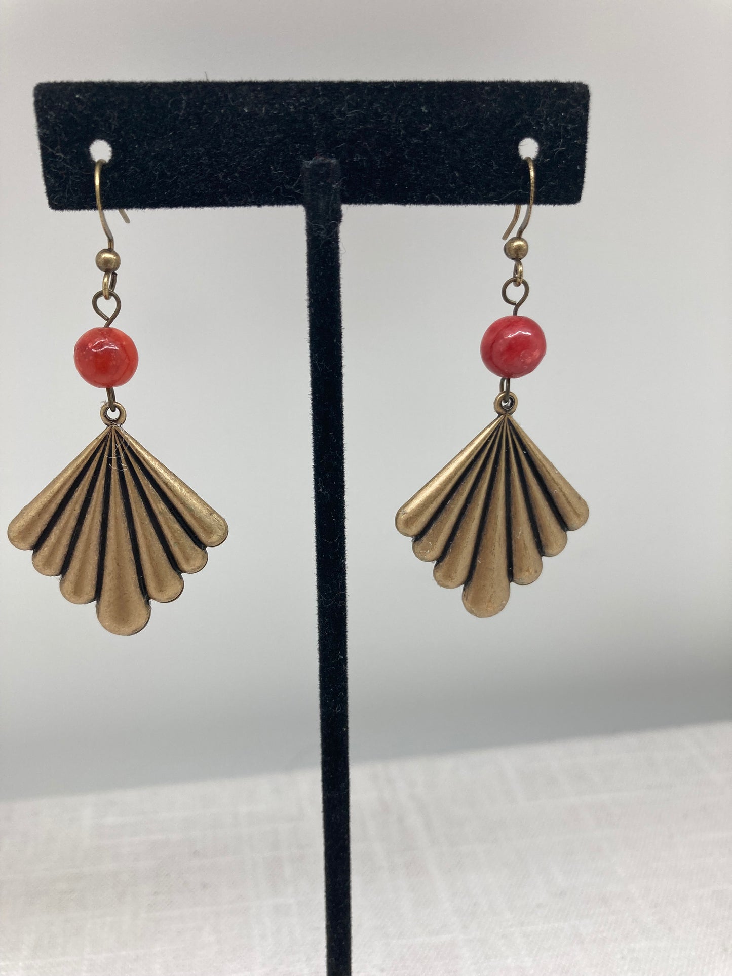 Raspberry Fan Earrings