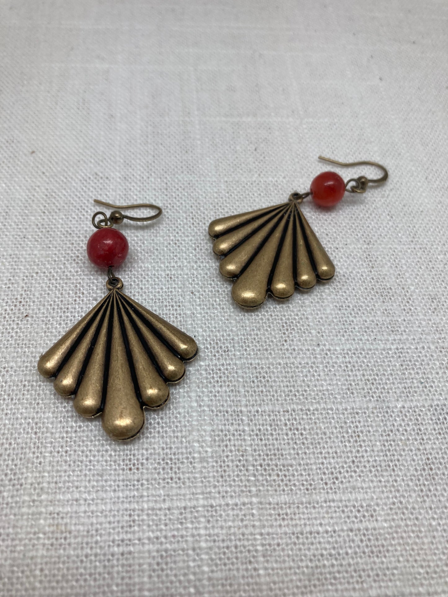 Raspberry Fan Earrings
