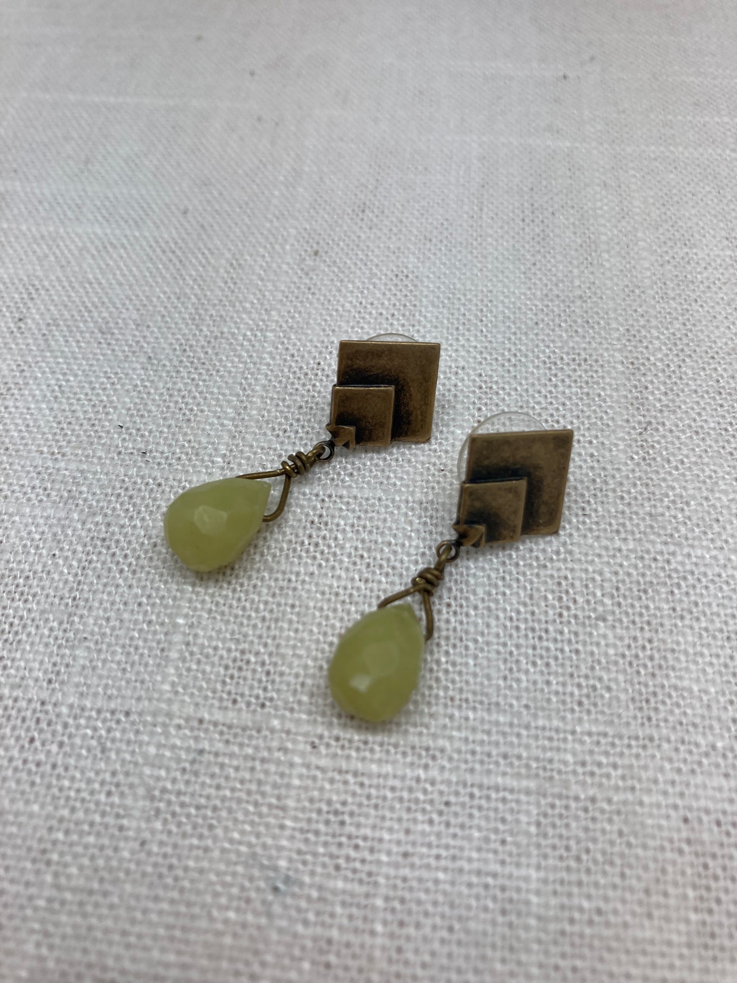 Lemon Jade Teardrop Earrings