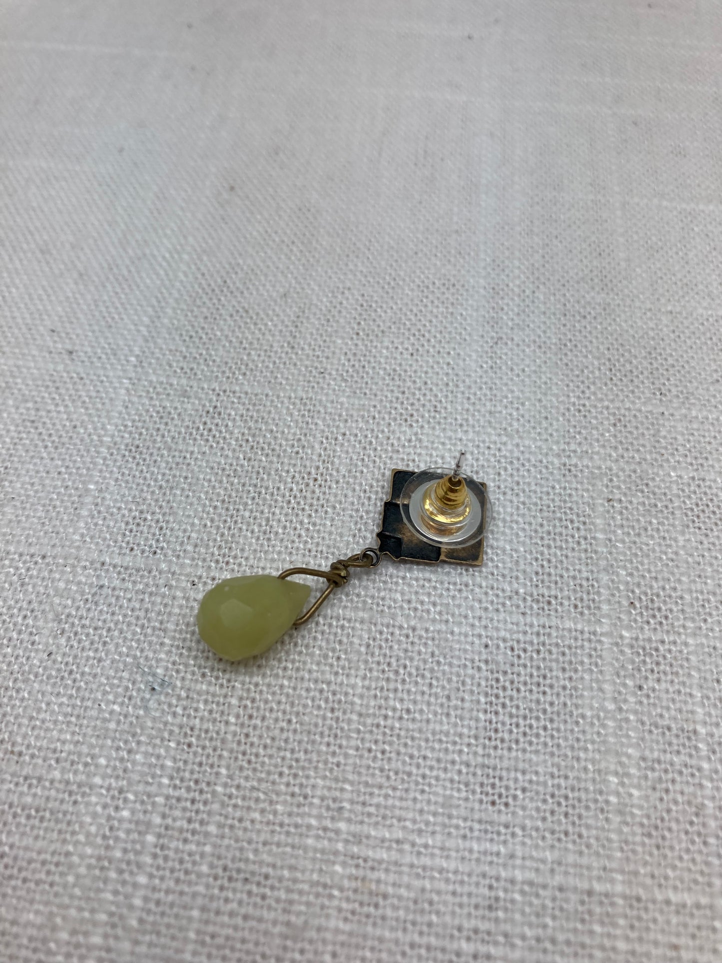 Lemon Jade Teardrop Earrings