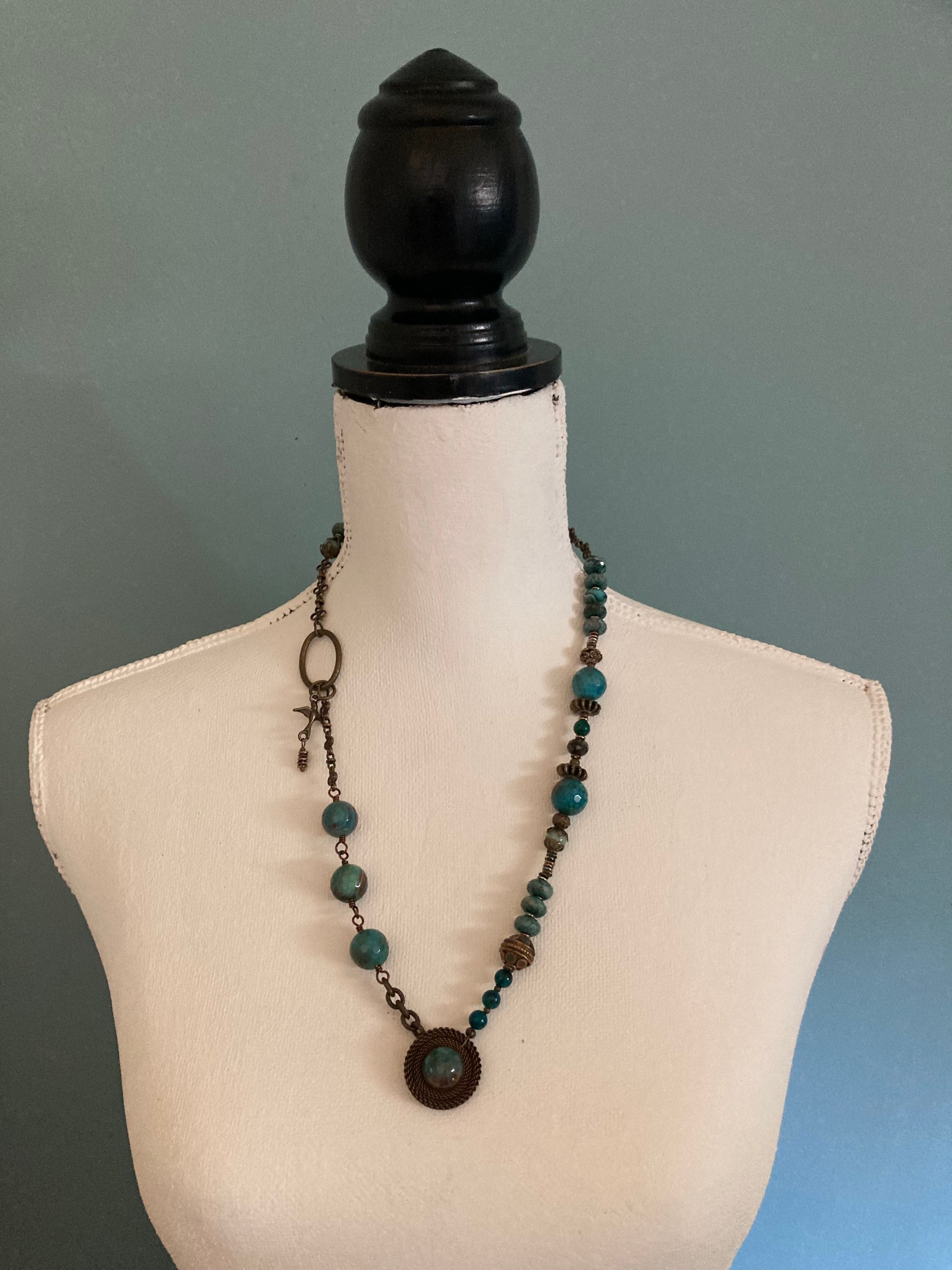 asymmetrical gemstone necklace