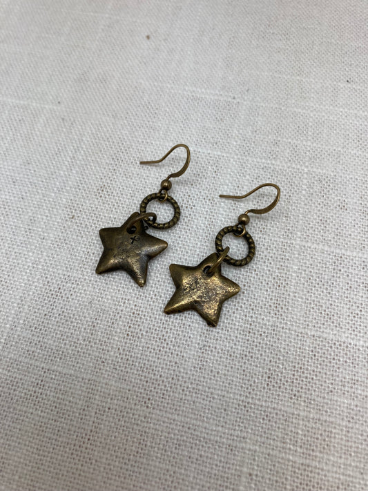 Rustic Star Earrings