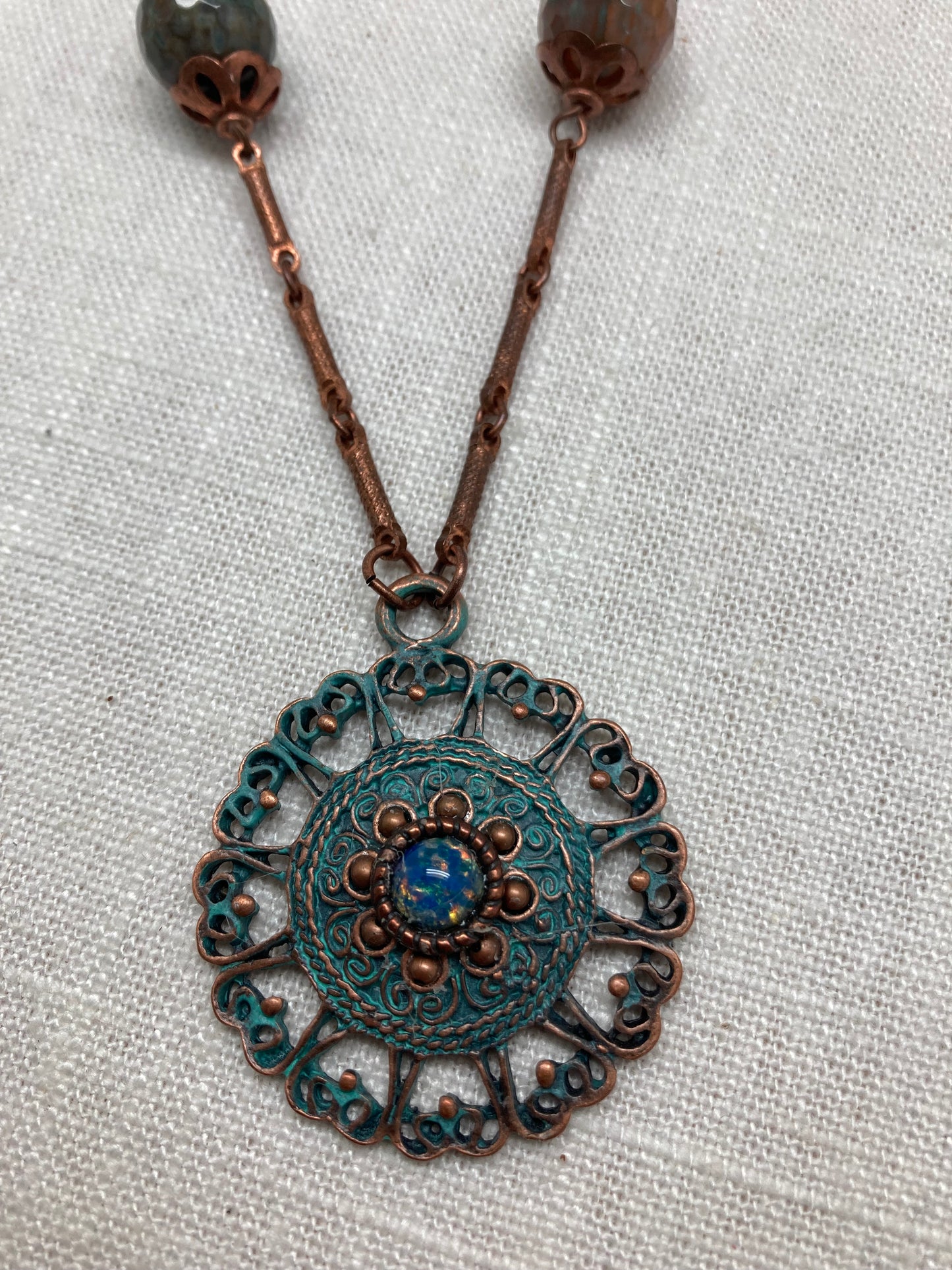 Patina Medallion Necklace