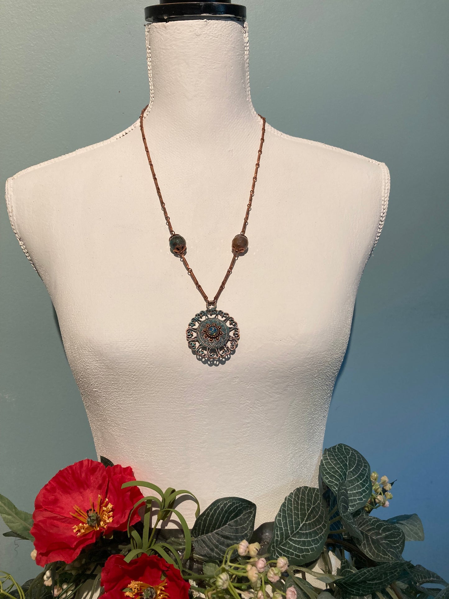 Patina Medallion Necklace