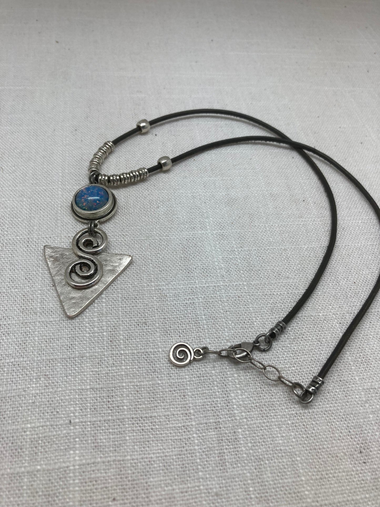 Opal Arrow Pendant Necklace