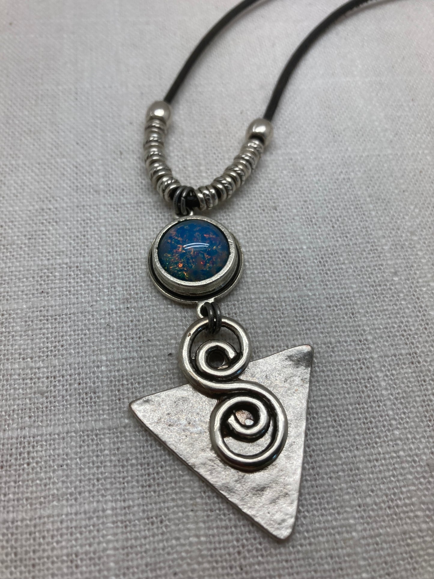 Opal Arrow Pendant Necklace