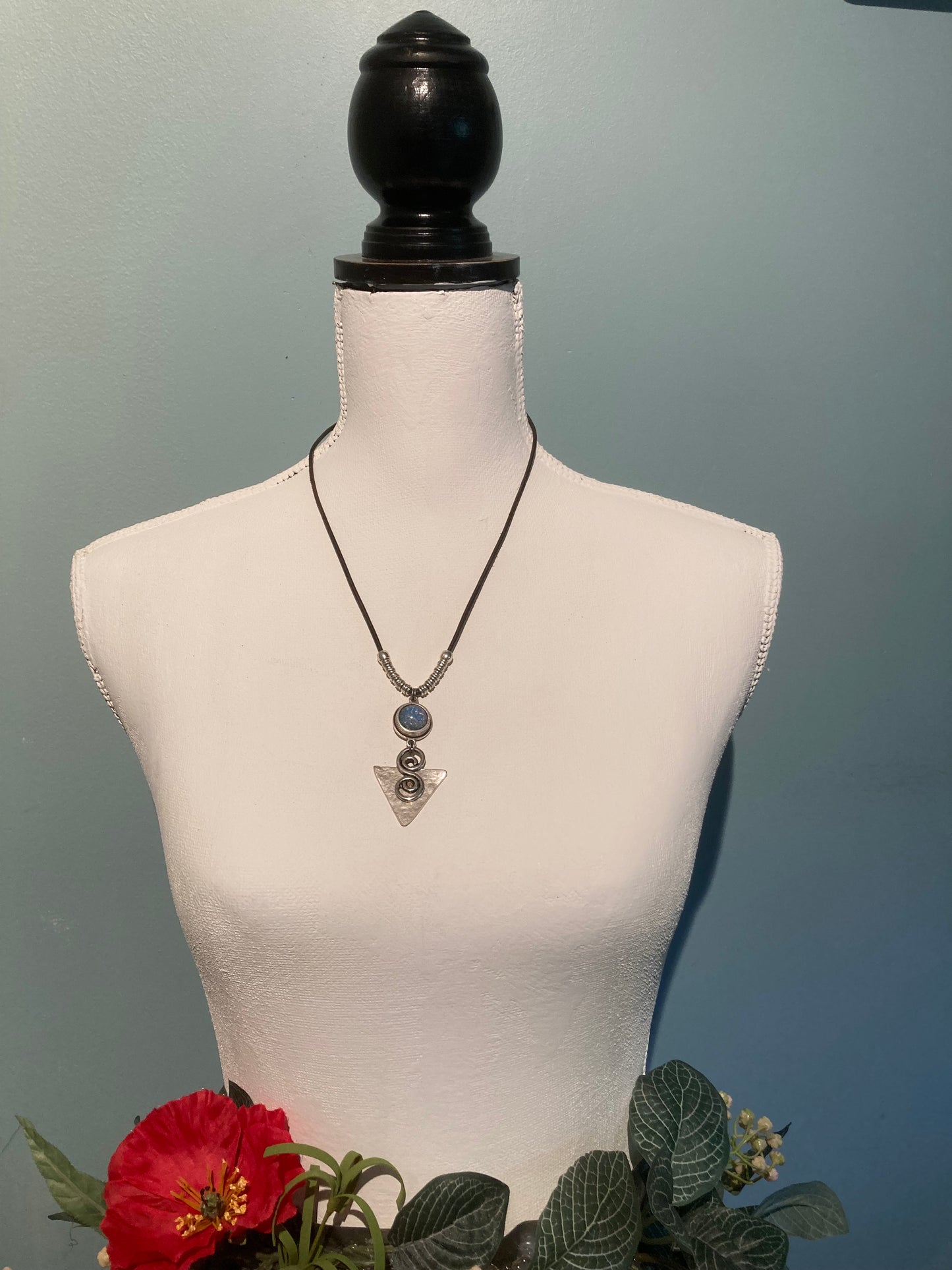 Opal Arrow Pendant Necklace