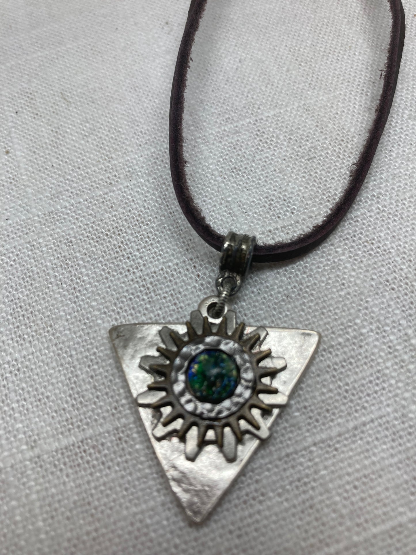 Sunburst Triangle Necklace