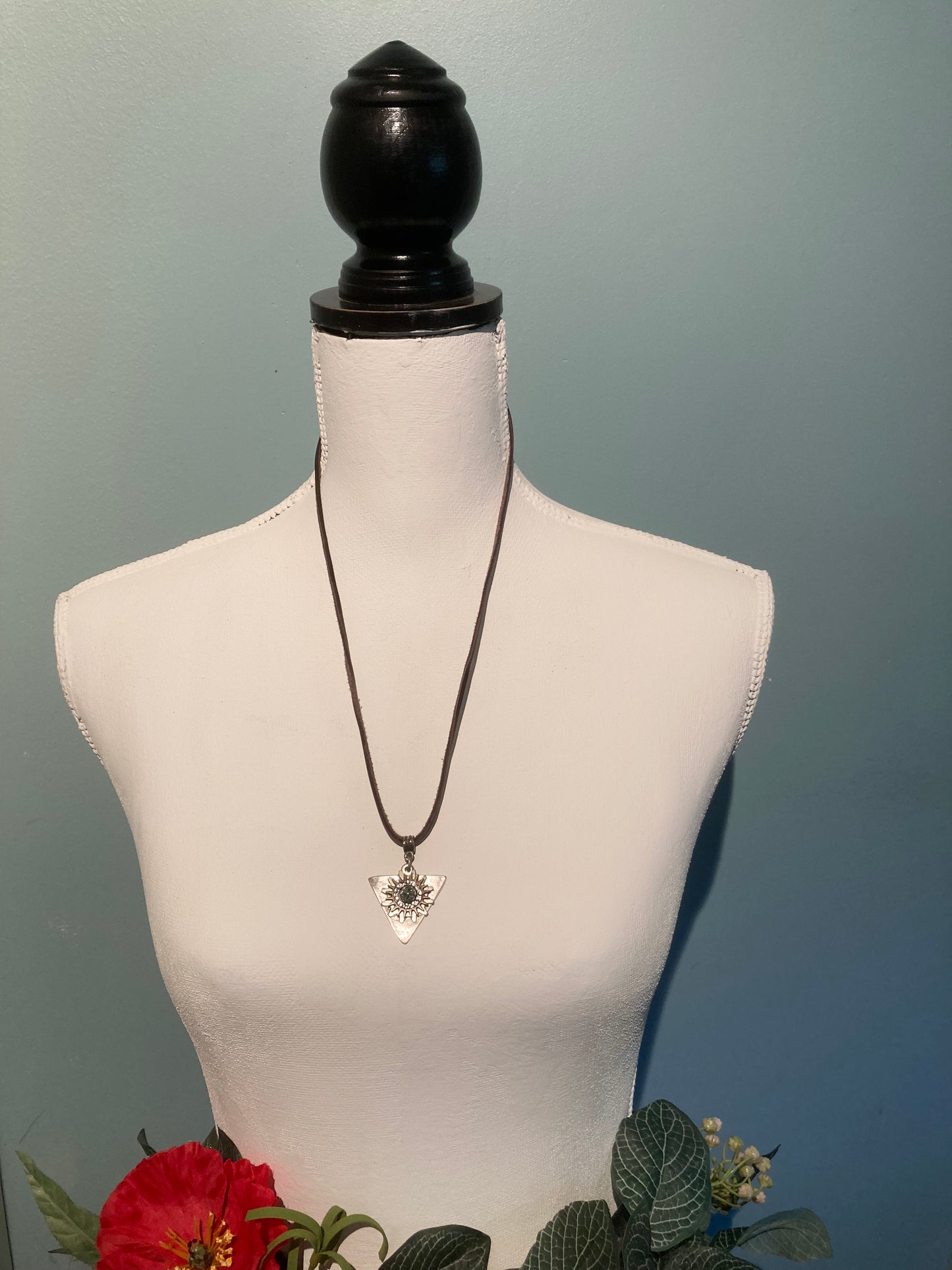 Sunburst Triangle Necklace