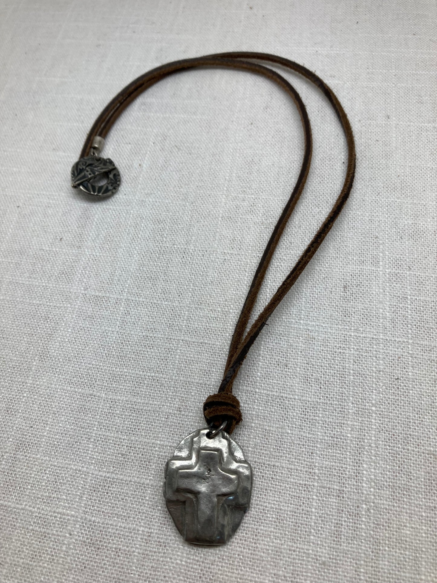 Oval Cross Necklace