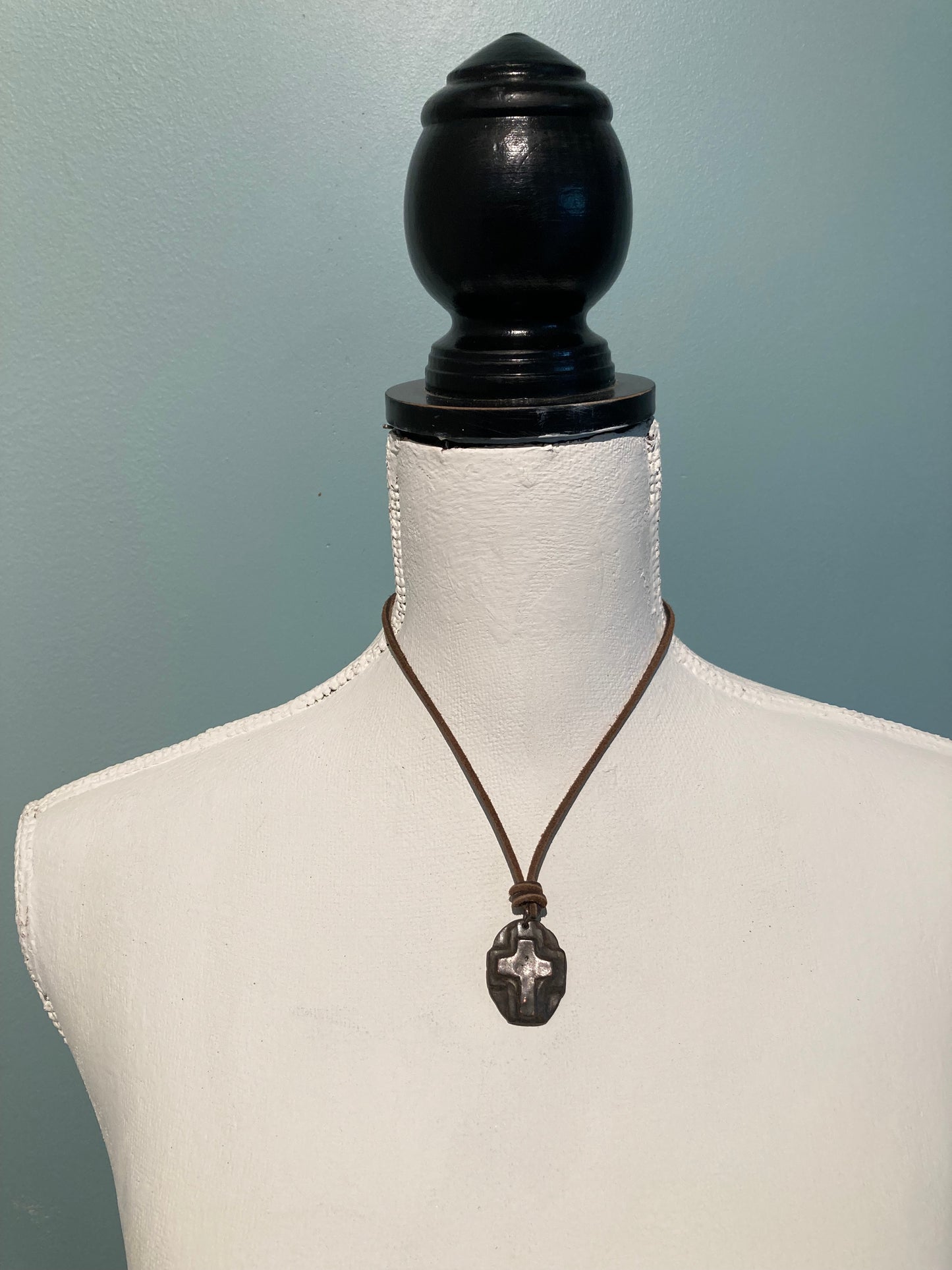 Oval Cross Necklace