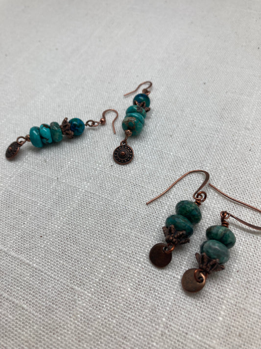 Stacked Gemstone Earrings