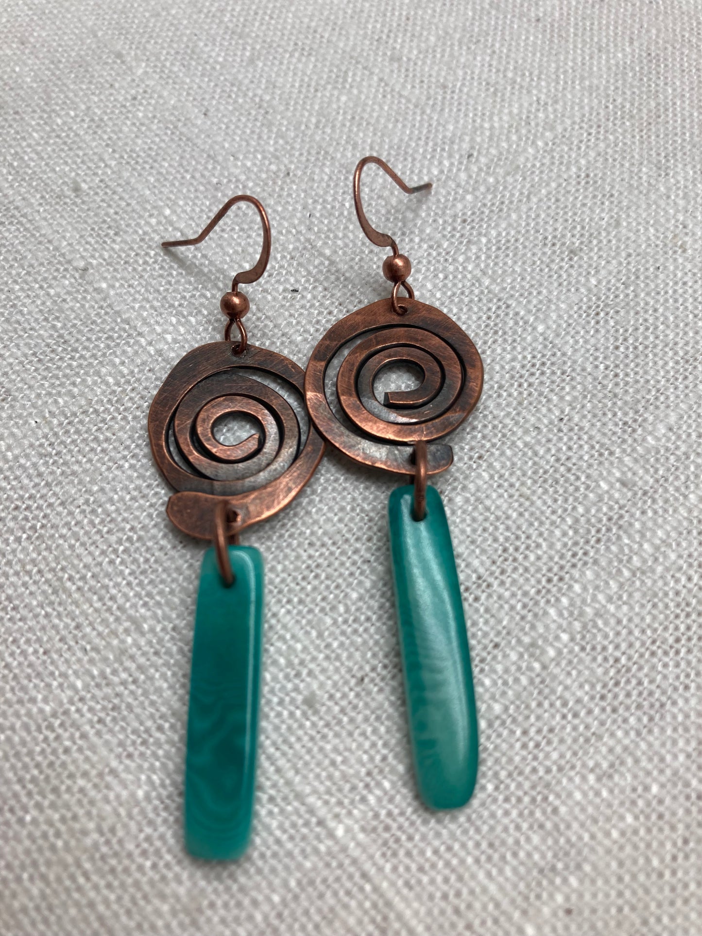Copper Swirl earrings