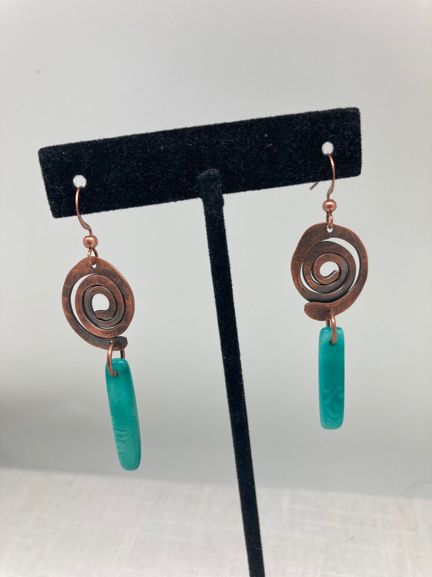 Copper Swirl earrings