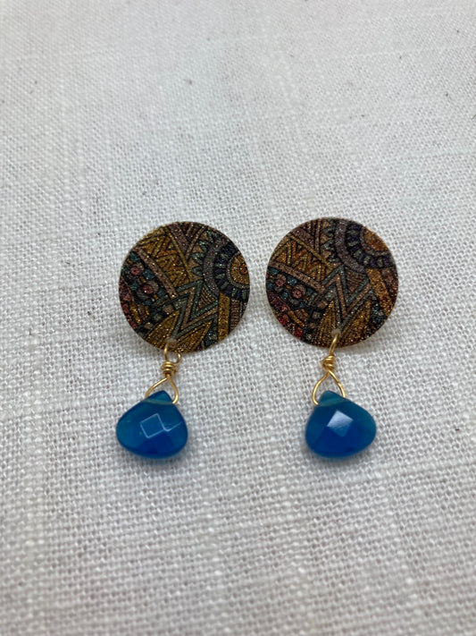 Blue Drop Earrings
