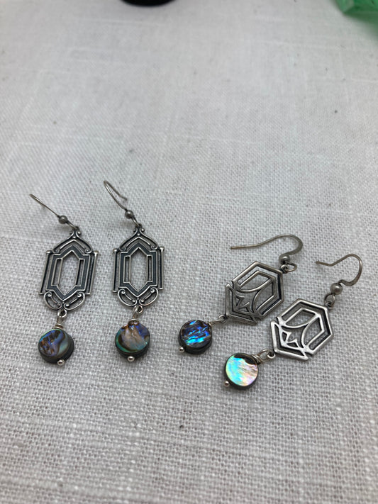Abalone Deco Earrings