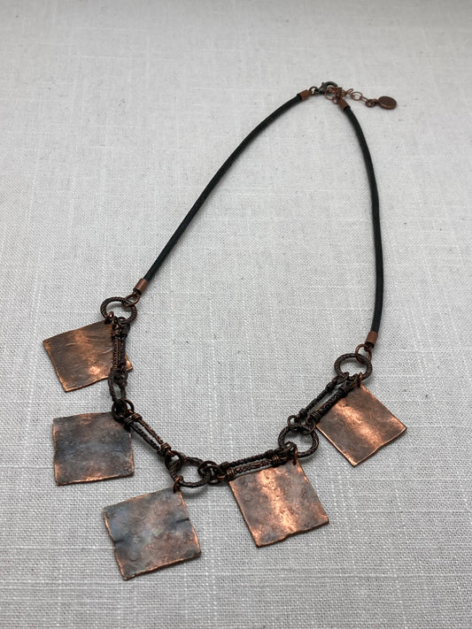 Copper Squares Necklace
