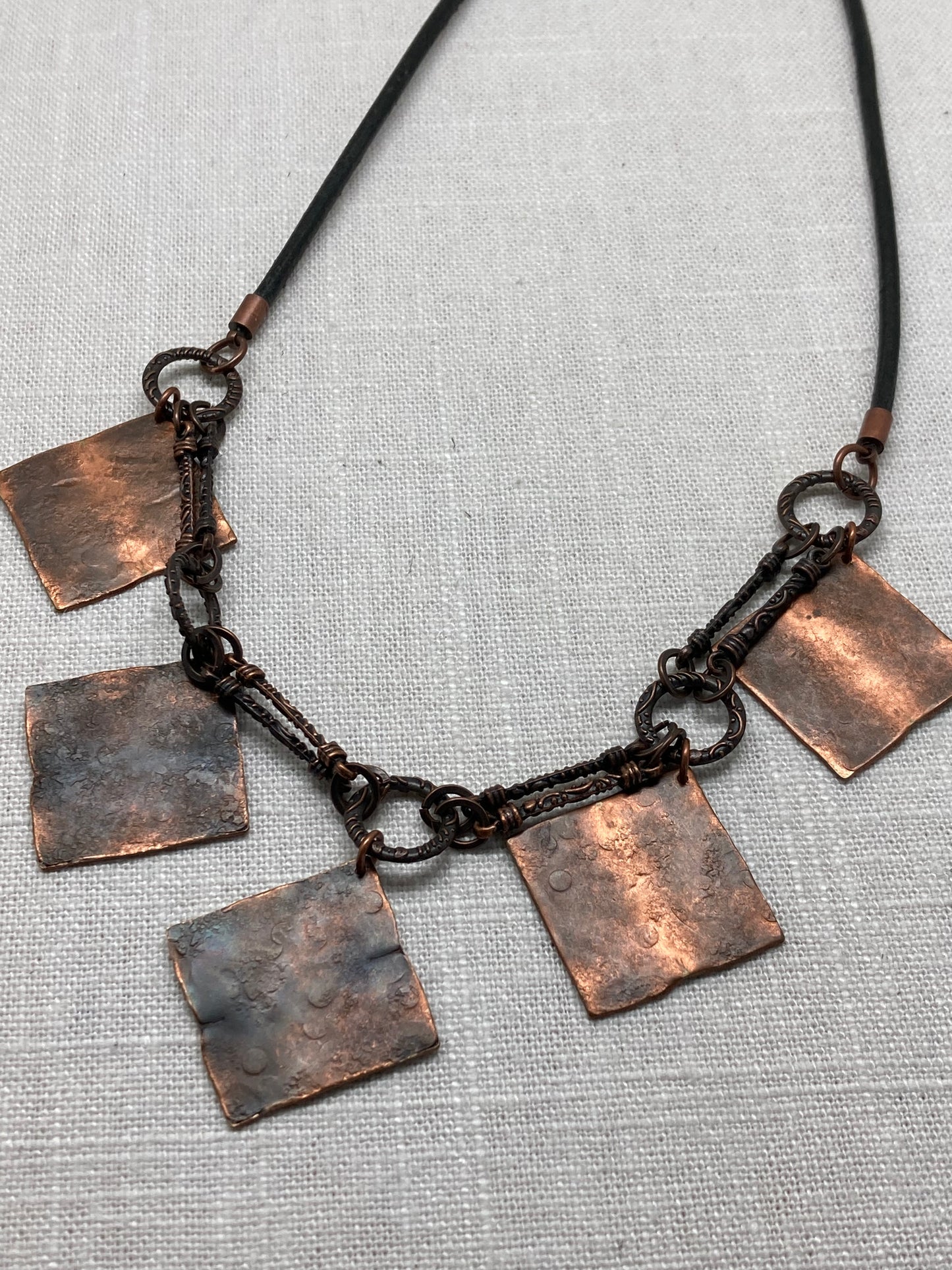Copper Squares Necklace