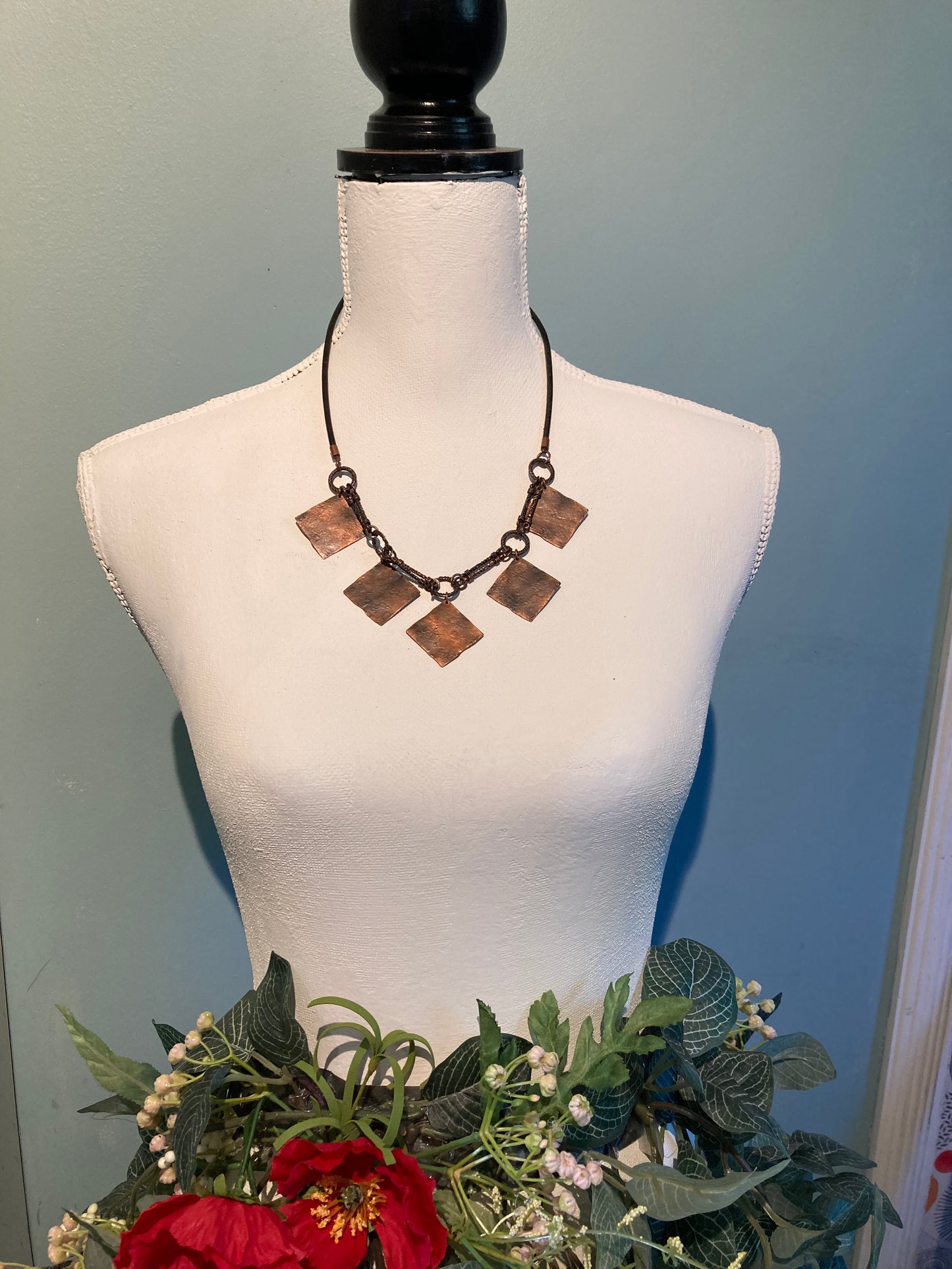 Copper Squares Necklace