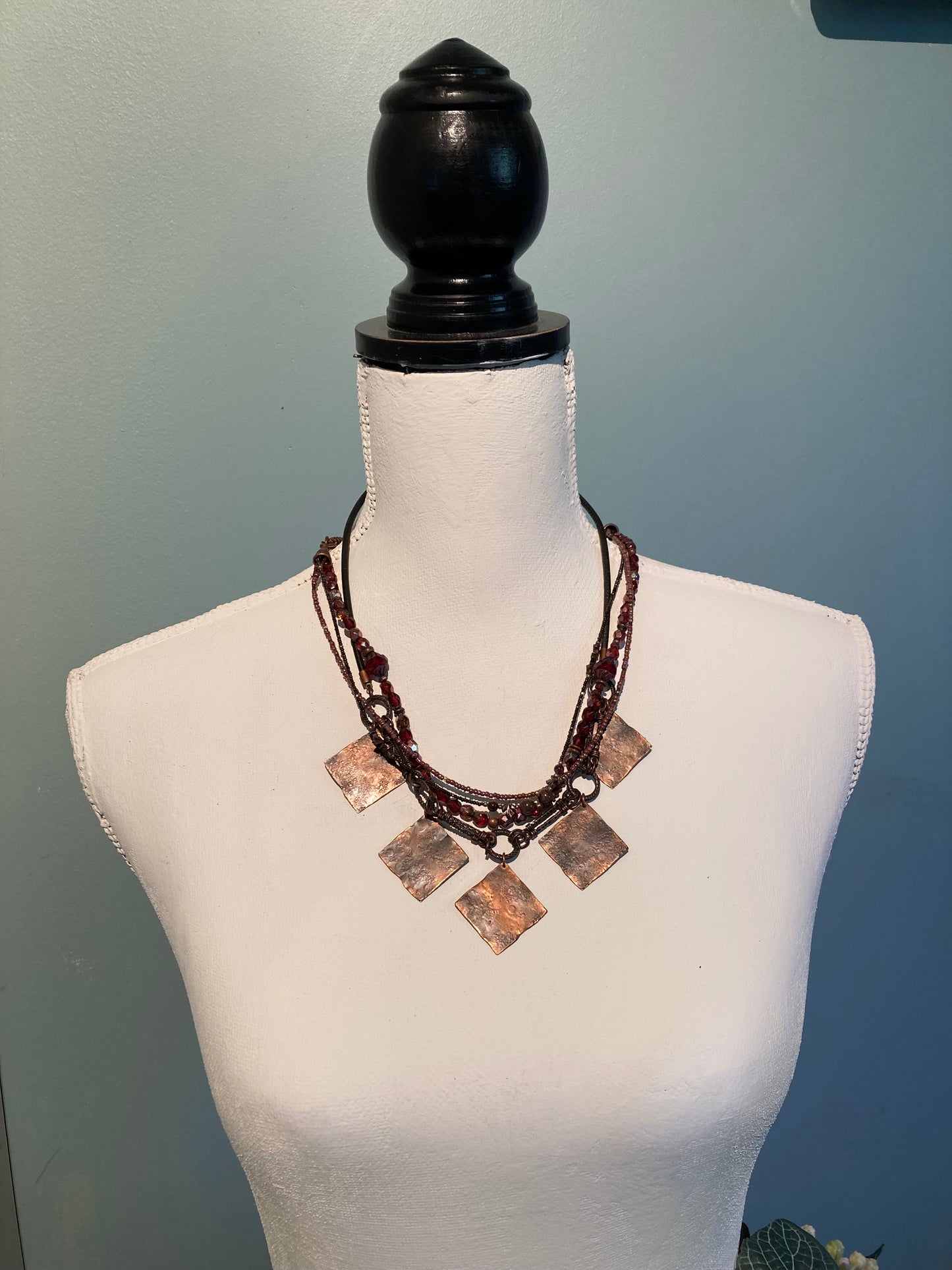 Copper Squares Necklace