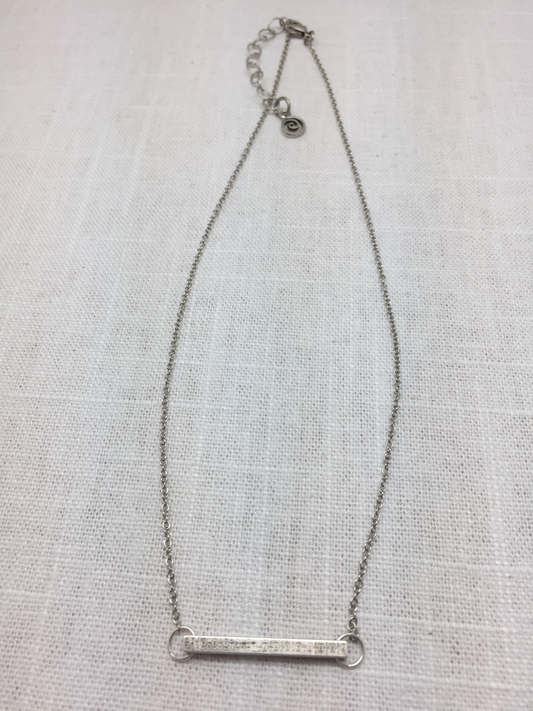 Silver Bar Necklace