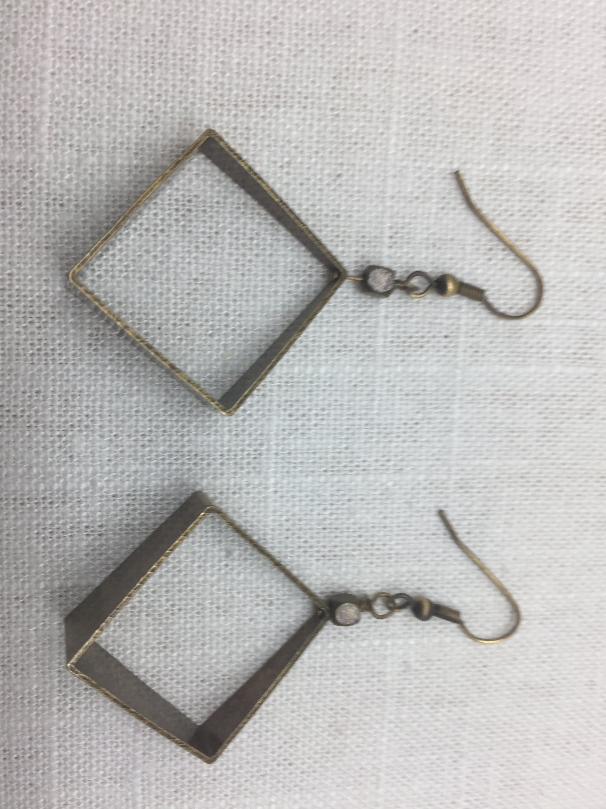 large bronze dangle earrings