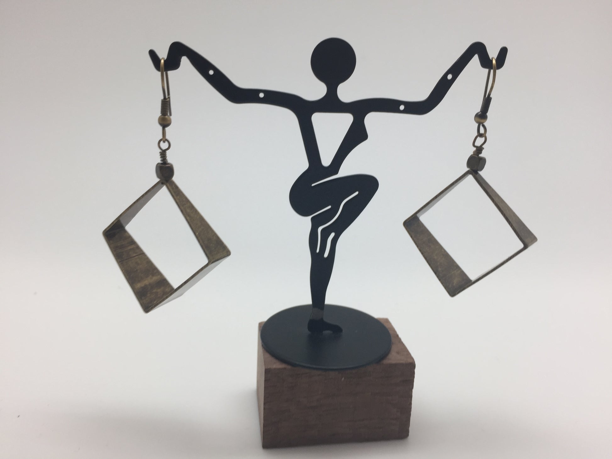 square dangle earrings