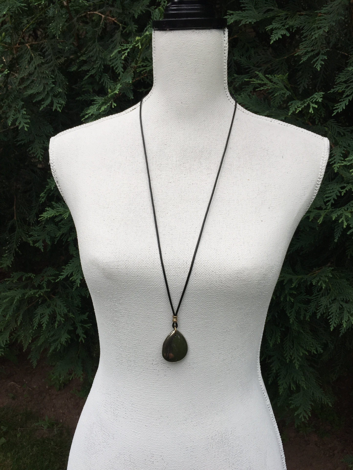 Chunky Pyrite Teardrop Pendant