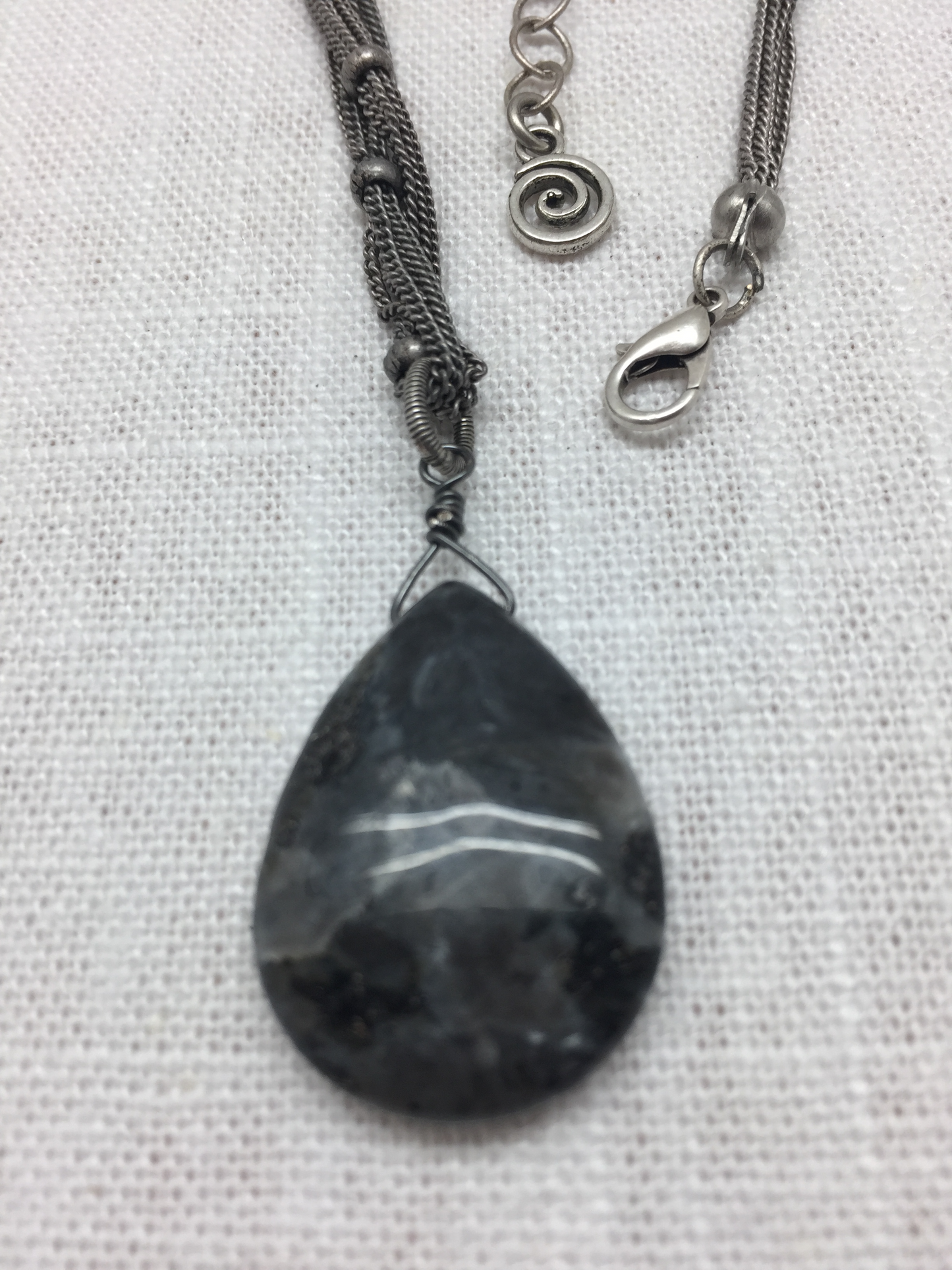Larvikite Drop Necklace