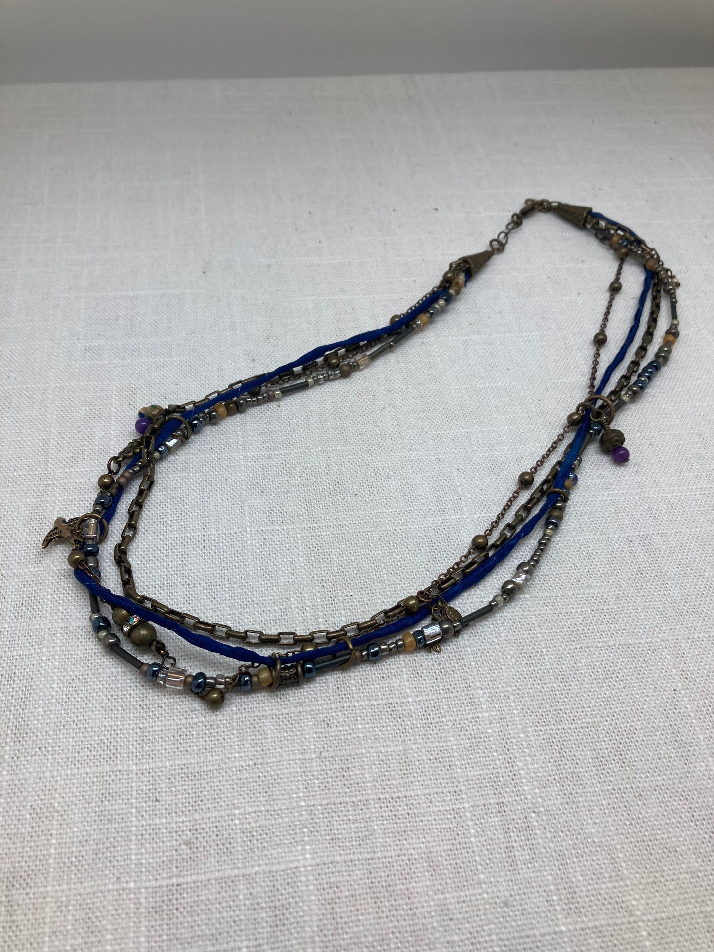 Silk and Brass Necklace