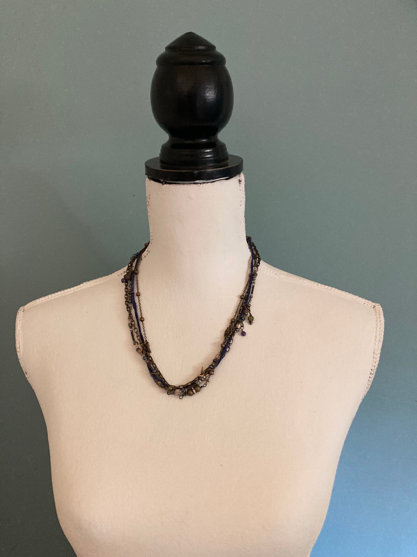 Silk and Brass Necklace