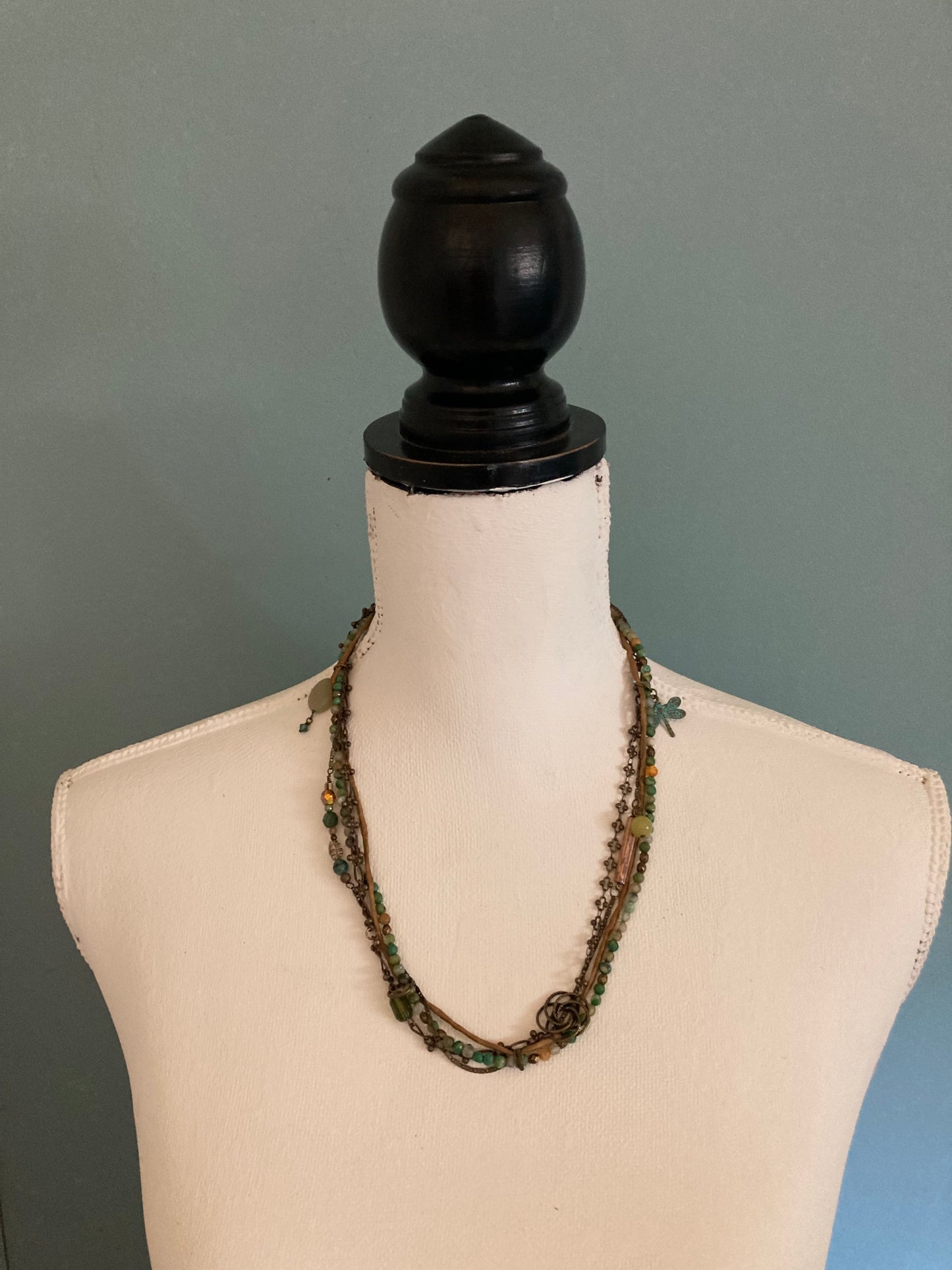 Silk and Brass Necklace