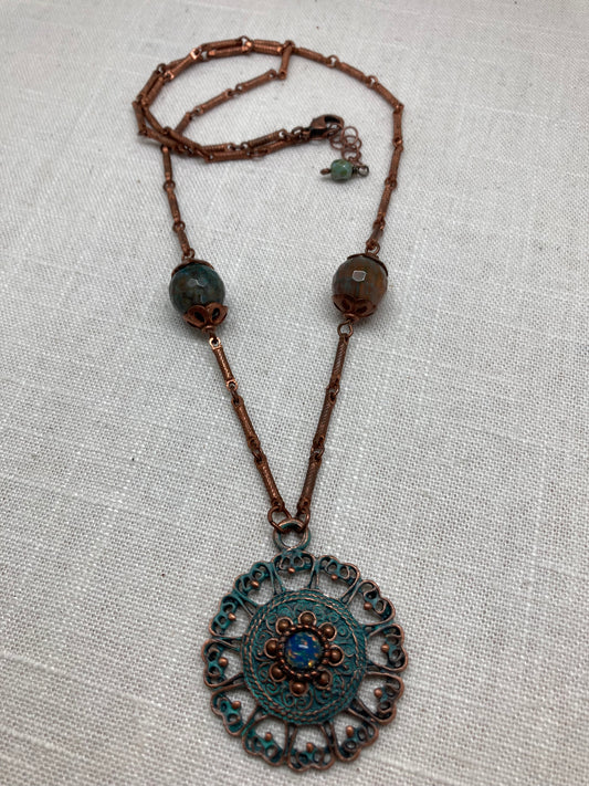 Patina Medallion Necklace
