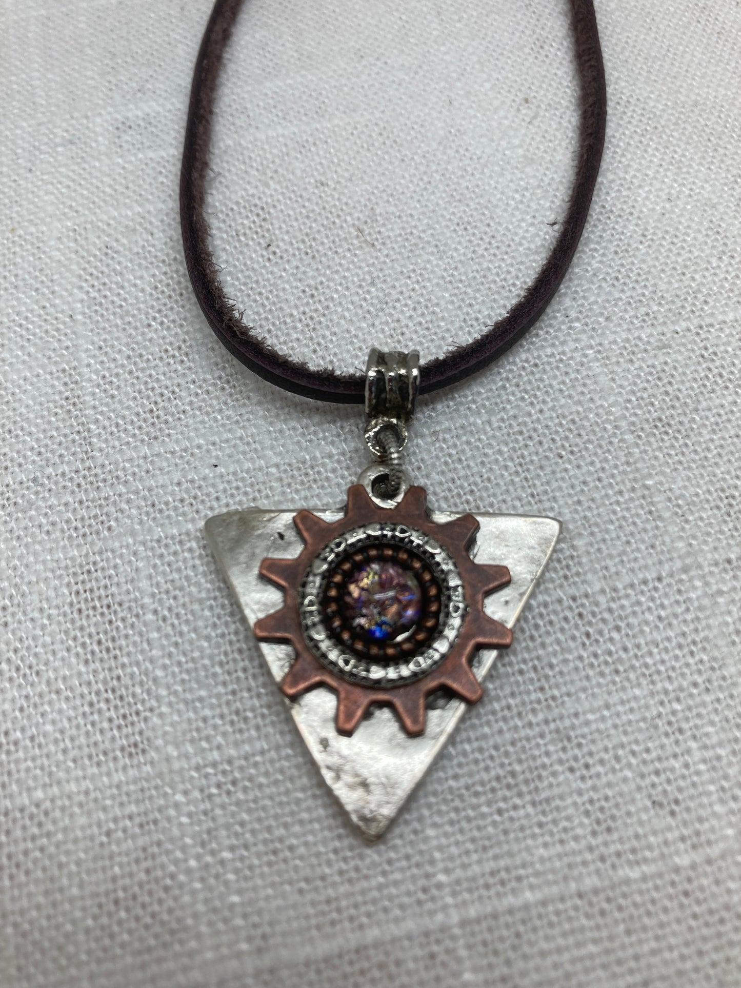 Sunburst Triangle Necklace