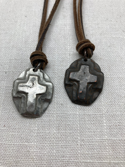Oval Cross Necklace
