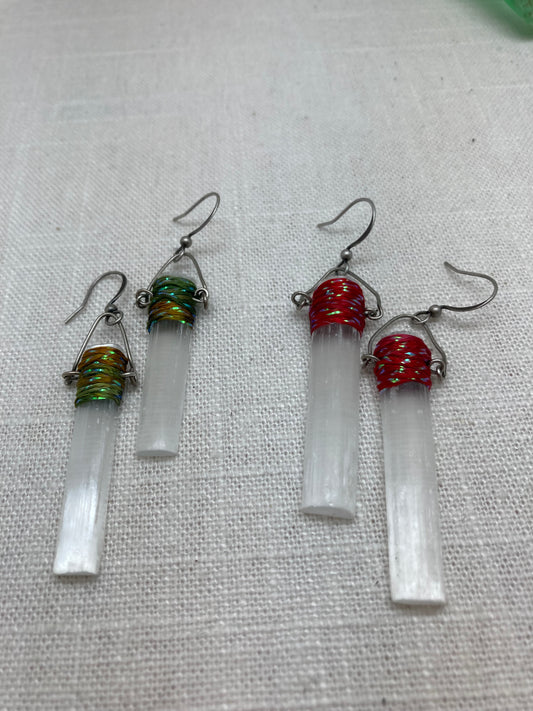 Selenite Earrings